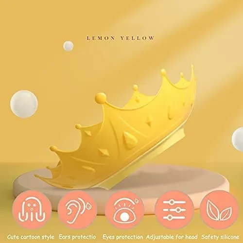 Adjustable Baby Shower Cap & Bath Visor Waterproof Silicone Hat with Eye & Ear Protection