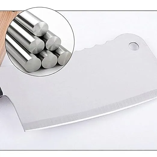 8 in 1 Piece Knife Set - Includes 3 Vegetable and Fruit Knives, 2 Meat Knives, 1 Scissor, 1 Knife Sharpener, and 1 Peeler - Stainless Steel Kitchen Knife Set