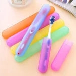 Toothbrush Cover for Germs Protection, Travel Storage Organizer Case, Pack of 4, Multi Color