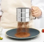 Flour Sifter for Baking Atta chhani Hand Press Design Stainless Steel