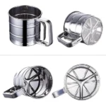 Flour Sifter for Baking Atta chhani Hand Press Design Stainless Steel