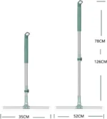 Heavy Duty Magic Broom Silicon Floor Wiper, Premium Floor Cleaning Squeegee,erfect for Bathroom and Kitchen Floors, Stainless Steel Extendable Handle, Easy Floor Cleaning Tool