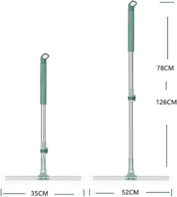 Heavy Duty Magic Broom Silicon Floor Wiper, Premium Floor Cleaning Squeegee,erfect for Bathroom and Kitchen Floors, Stainless Steel Extendable Handle, Easy Floor Cleaning Tool