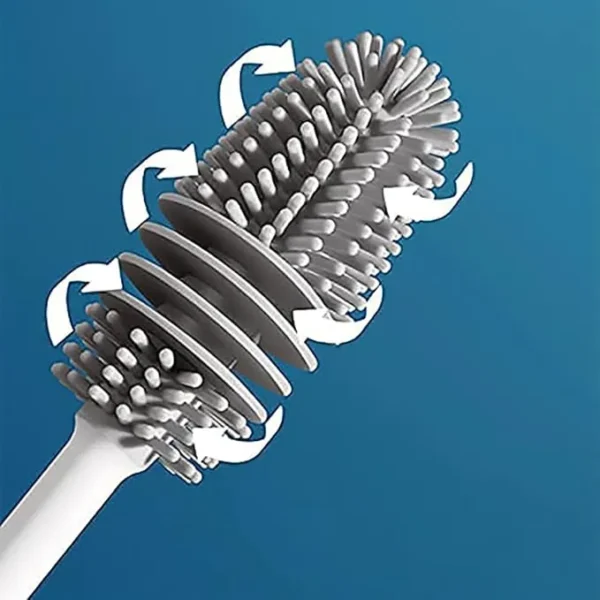 Long Bottle Cleaning Brush with Flexible Handle – Extra Long Bristle Brush for Water Bottles, Hydro Flask, Tumblers, Glasses & Narrow Neck Containers