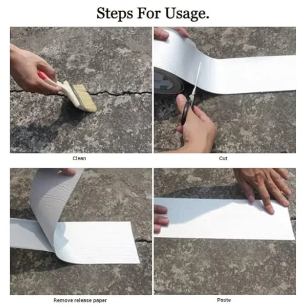 Leakage Repair Waterproof Tape for Pipe Leakage Roof Water Leakage Solution Aluminium Foil Tape Waterproof Adhesive Tape Sealing Duct Rubber Tape for Leakage (5CM*5Meter)(Pack of 1)