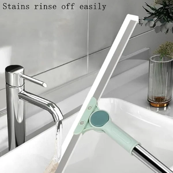 Heavy Duty Magic Broom Silicon Floor Wiper, Premium Floor Cleaning Squeegee,erfect for Bathroom and Kitchen Floors, Stainless Steel Extendable Handle, Easy Floor Cleaning Tool