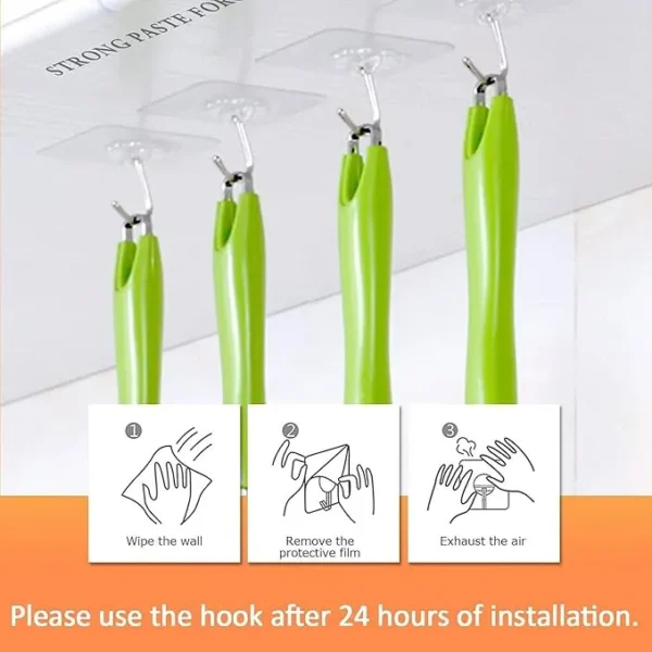10 pcs Wall Hooks for Hanging Strong Sticker Sticky Plastic Self Adhesive Heavy Duty Home Kitchen Bathroom Key Hanger Frame Holder