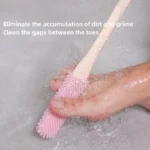 Foot Toe Cleaning Brush – Soft Bristle Scrubber for Feet, Toes & Nails | Shower Foot Cleaner for Dead Skin Removal, Exfoliating & Massage