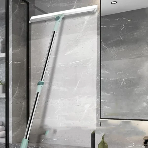 Heavy Duty Magic Broom Silicon Floor Wiper, Premium Floor Cleaning Squeegee,erfect for Bathroom and Kitchen Floors, Stainless Steel Extendable Handle, Easy Floor Cleaning Tool