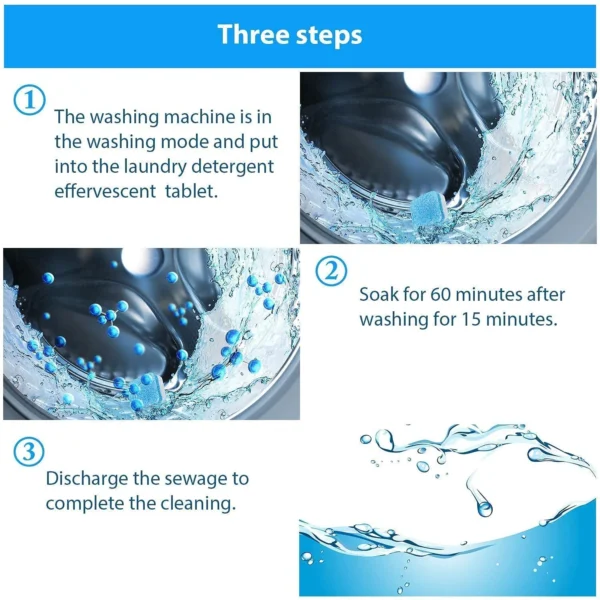 10 Pcs Washing Machine Deep Cleaner Tablet for Washing Machines Front and Top Load Machine
