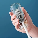 Long Bottle Cleaning Brush with Flexible Handle – Extra Long Bristle Brush for Water Bottles, Hydro Flask, Tumblers, Glasses & Narrow Neck Containers