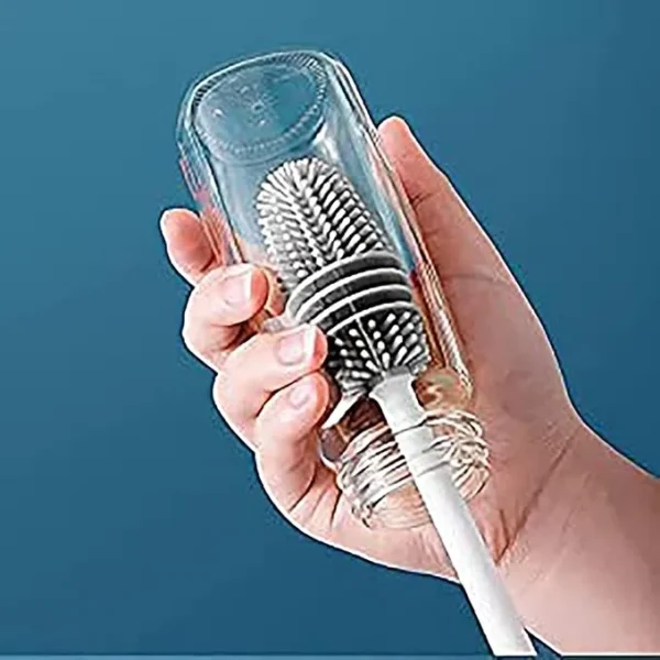 Long Bottle Cleaning Brush with Flexible Handle – Extra Long Bristle Brush for Water Bottles, Hydro Flask, Tumblers, Glasses & Narrow Neck Containers