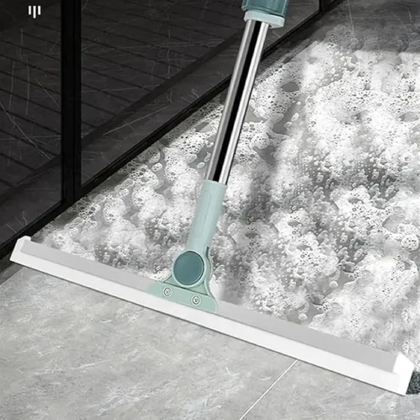 Heavy Duty Magic Broom Silicon Floor Wiper, Premium Floor Cleaning Squeegee,erfect for Bathroom and Kitchen Floors, Stainless Steel Extendable Handle, Easy Floor Cleaning Tool