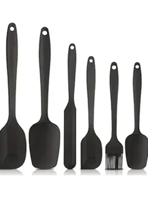 6 Pcs Made of 100% Food Grade Silicone One Piece Design Seamless Heat-Resistant Spatula Perfect for Spatula Cooking, Baking and Mixing
