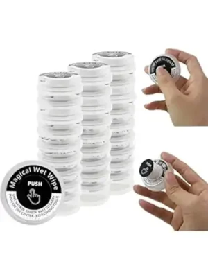 Pressed Portable Wet And Dry Wipes,Press Pop up Hand
