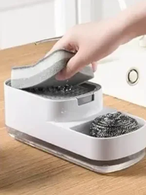 3 in 1 Soap Dispenser with Sponge Holder