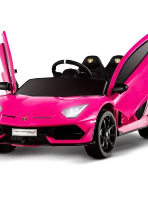 Uenjoy 12V Kids Electric Ride On Car Lamborghini Aventador SVJ Motorized Vehicles with Remote Control, Battery Powered